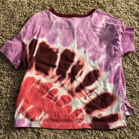 Girls Justice Maroon crop top & legging set. - Picture 4 of 8